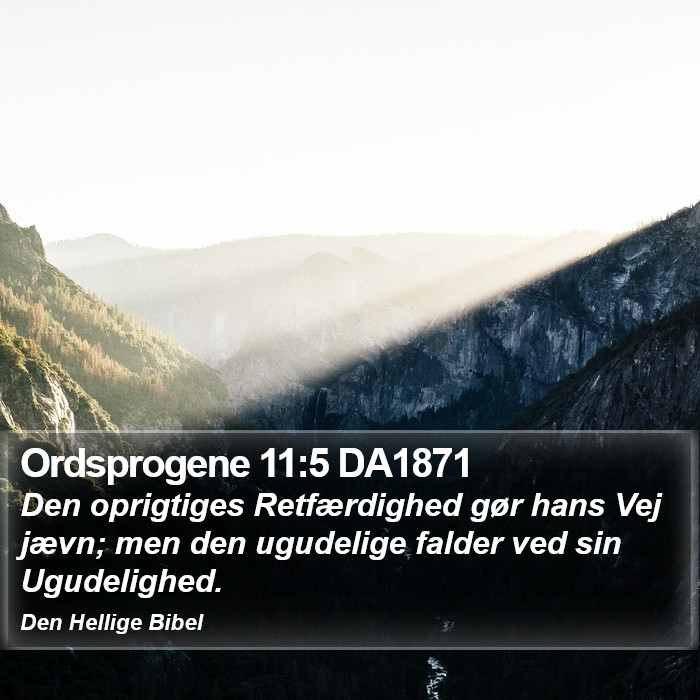 Ordsprogene 11:5 DA1871 Bible Study