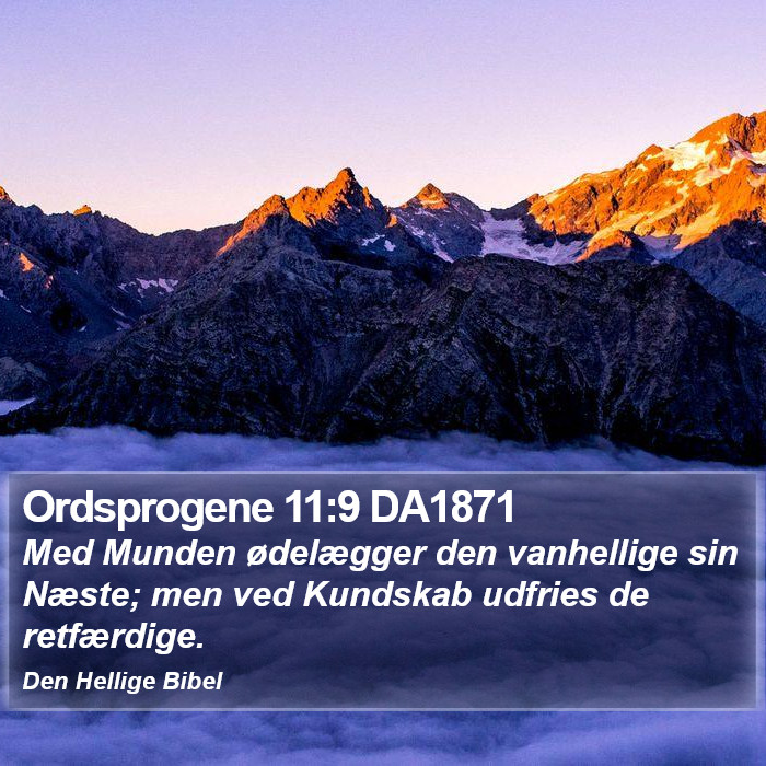 Ordsprogene 11:9 DA1871 Bible Study