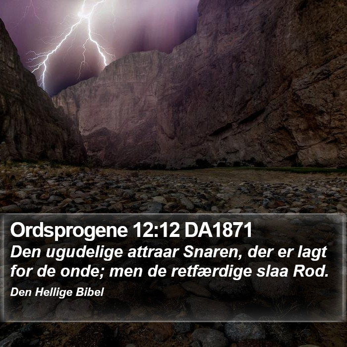 Ordsprogene 12:12 DA1871 Bible Study