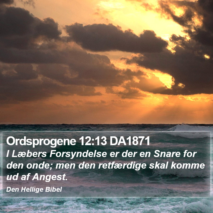 Ordsprogene 12:13 DA1871 Bible Study