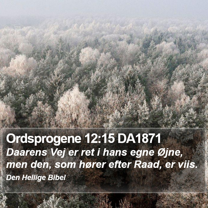 Ordsprogene 12:15 DA1871 Bible Study