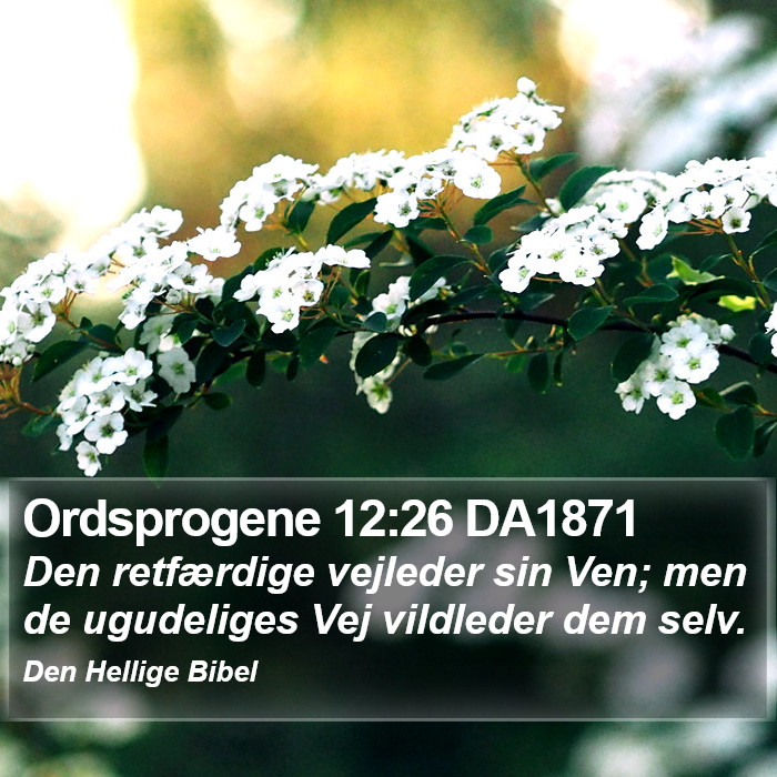 Ordsprogene 12:26 DA1871 Bible Study