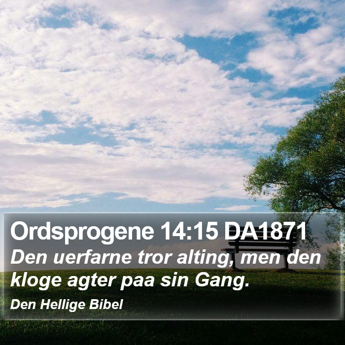 Ordsprogene 14:15 DA1871 Bible Study