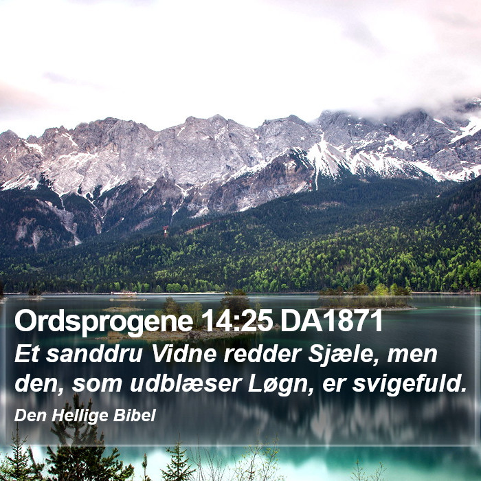 Ordsprogene 14:25 DA1871 Bible Study