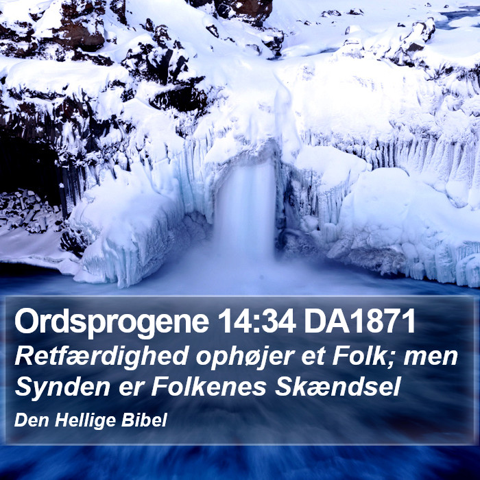 Ordsprogene 14:34 DA1871 Bible Study