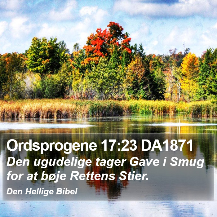 Ordsprogene 17:23 DA1871 Bible Study