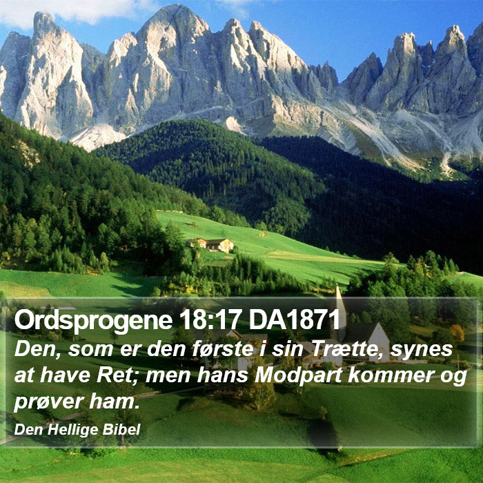 Ordsprogene 18:17 DA1871 Bible Study