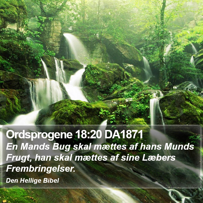 Ordsprogene 18:20 DA1871 Bible Study