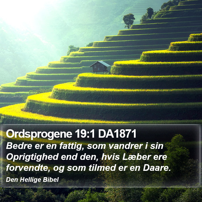 Ordsprogene 19:1 DA1871 Bible Study