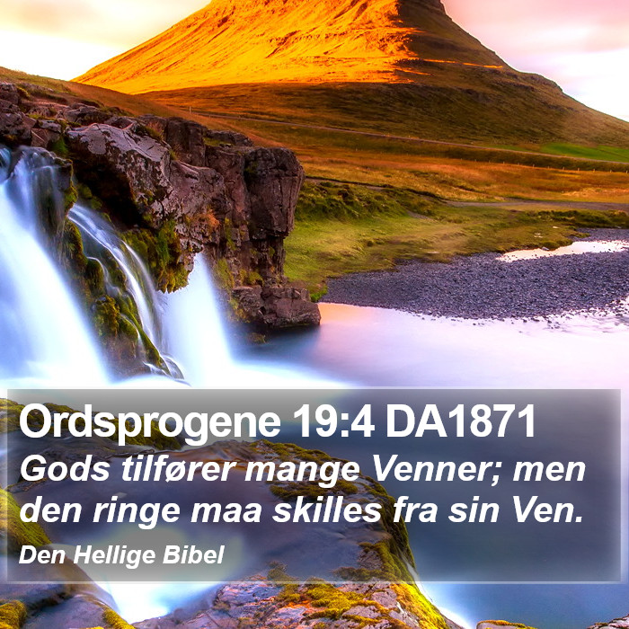 Ordsprogene 19:4 DA1871 Bible Study