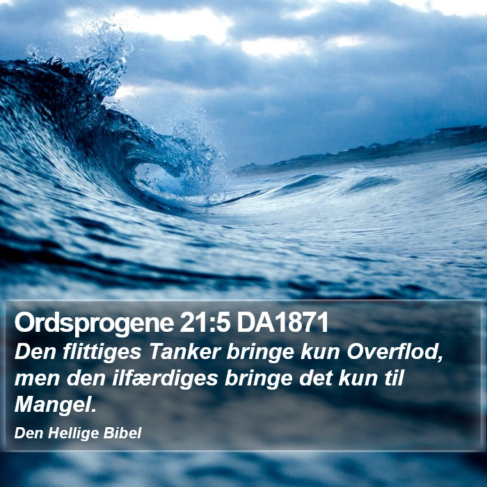 Ordsprogene 21:5 DA1871 Bible Study