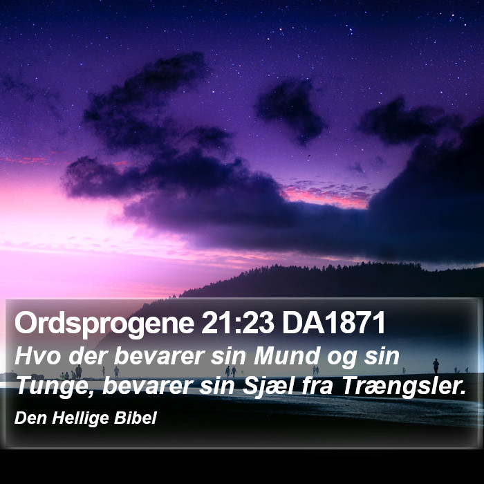 Ordsprogene 21:23 DA1871 Bible Study