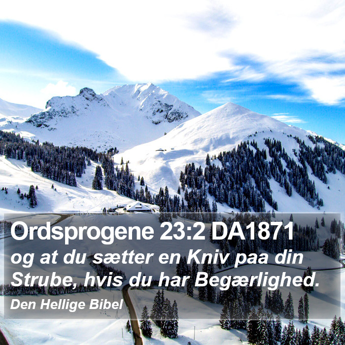 Ordsprogene 23:2 DA1871 Bible Study