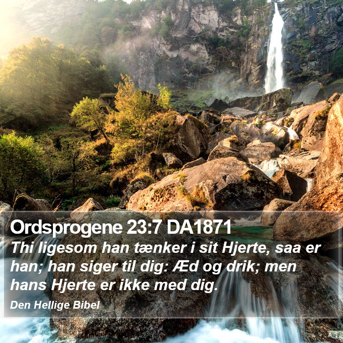 Ordsprogene 23:7 DA1871 Bible Study