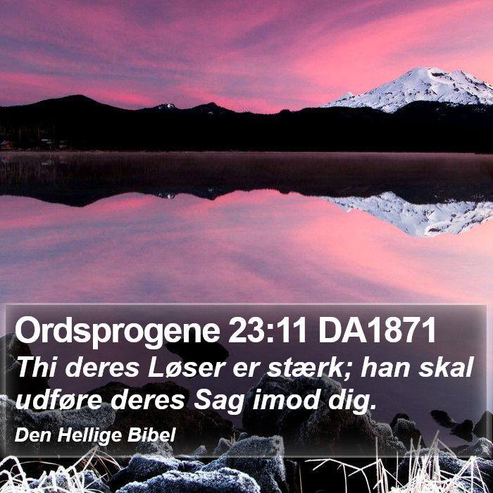 Ordsprogene 23:11 DA1871 Bible Study