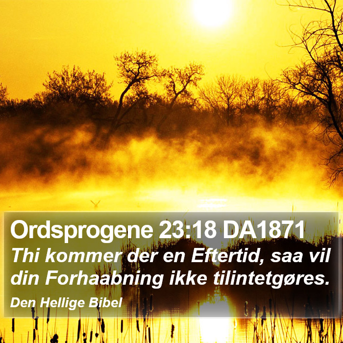 Ordsprogene 23:18 DA1871 Bible Study