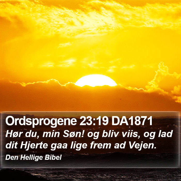 Ordsprogene 23:19 DA1871 Bible Study