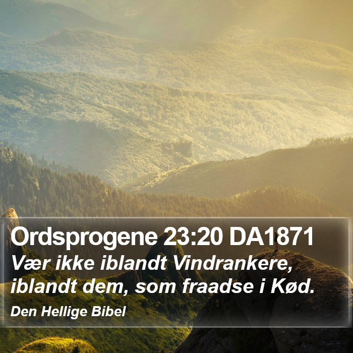 Ordsprogene 23:20 DA1871 Bible Study