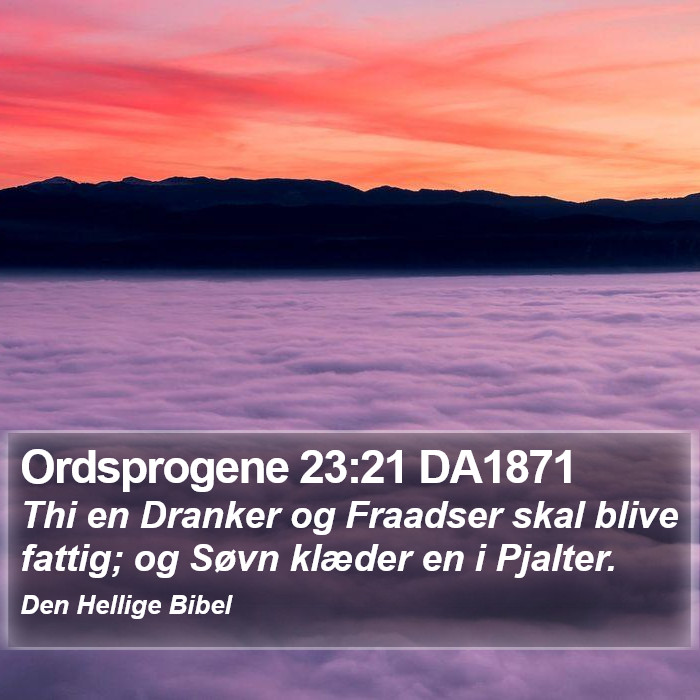 Ordsprogene 23:21 DA1871 Bible Study