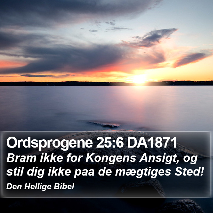 Ordsprogene 25:6 DA1871 Bible Study