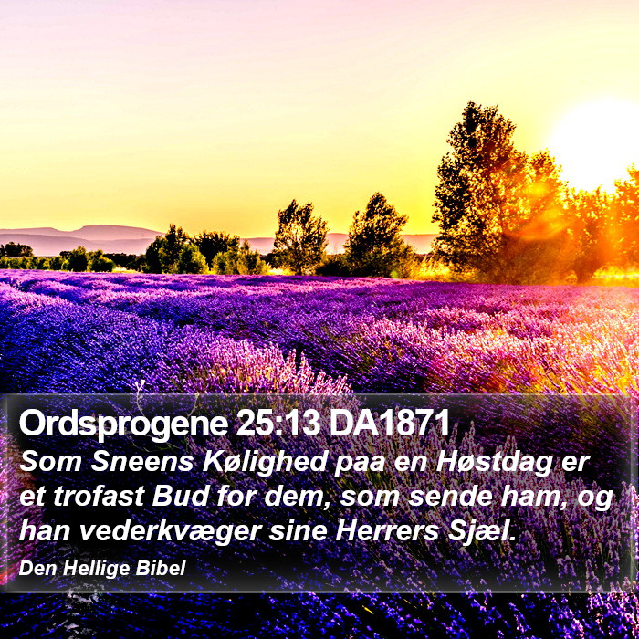 Ordsprogene 25:13 DA1871 Bible Study