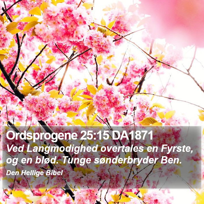 Ordsprogene 25:15 DA1871 Bible Study