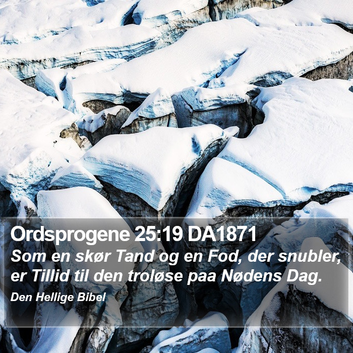 Ordsprogene 25:19 DA1871 Bible Study