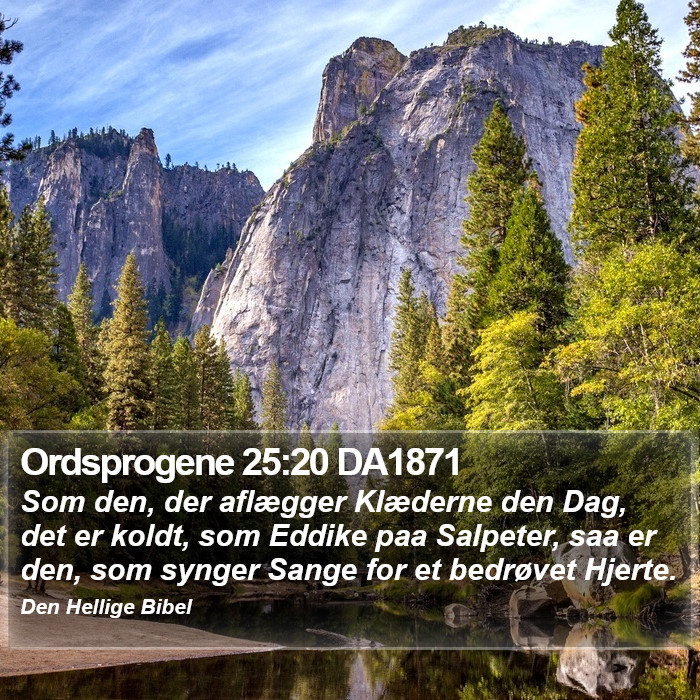 Ordsprogene 25:20 DA1871 Bible Study