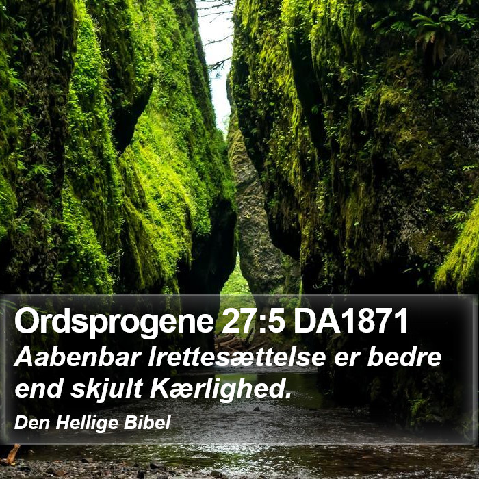 Ordsprogene 27:5 DA1871 Bible Study