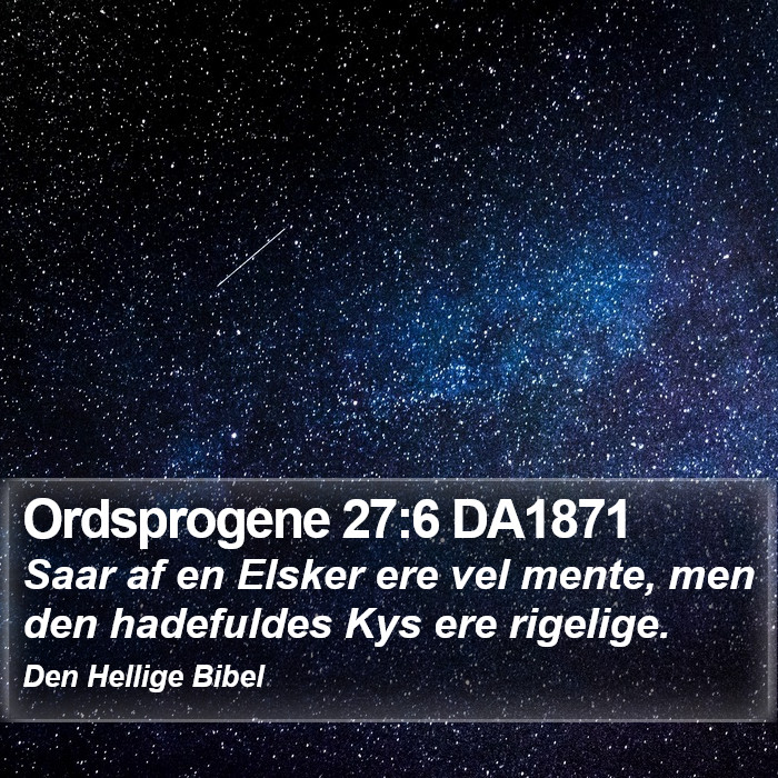 Ordsprogene 27:6 DA1871 Bible Study