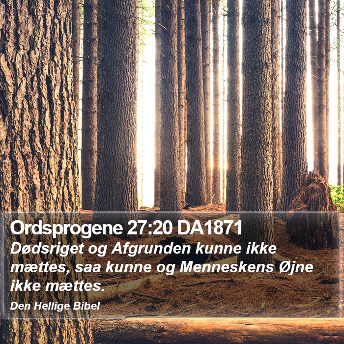 Ordsprogene 27:20 DA1871 Bible Study