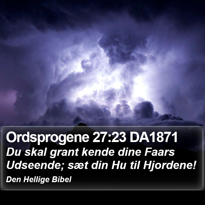 Ordsprogene 27:23 DA1871 Bible Study