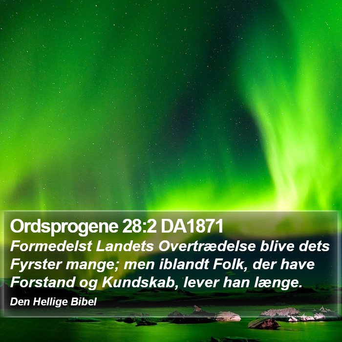 Ordsprogene 28:2 DA1871 Bible Study