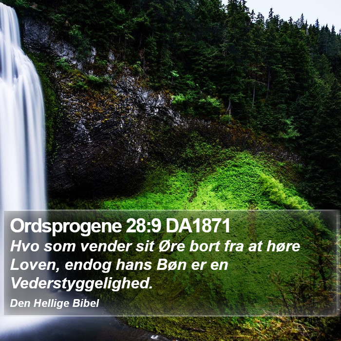 Ordsprogene 28:9 DA1871 Bible Study
