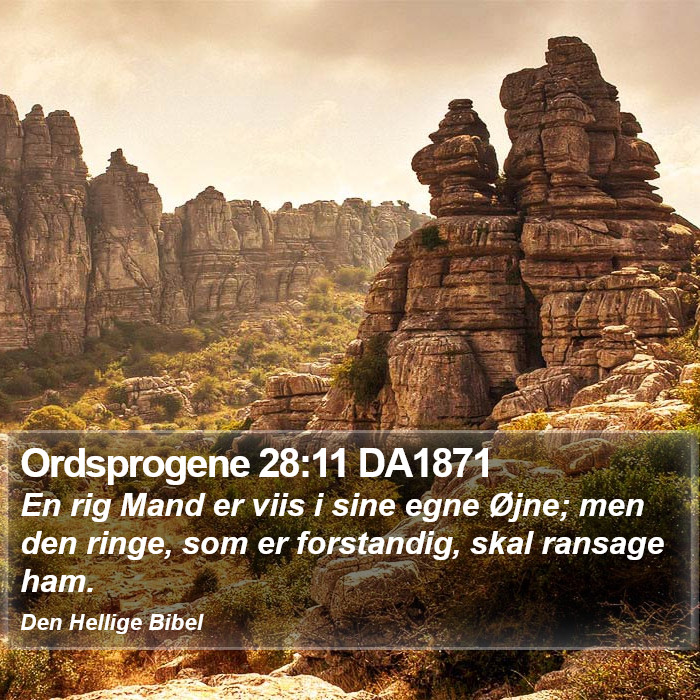 Ordsprogene 28:11 DA1871 Bible Study
