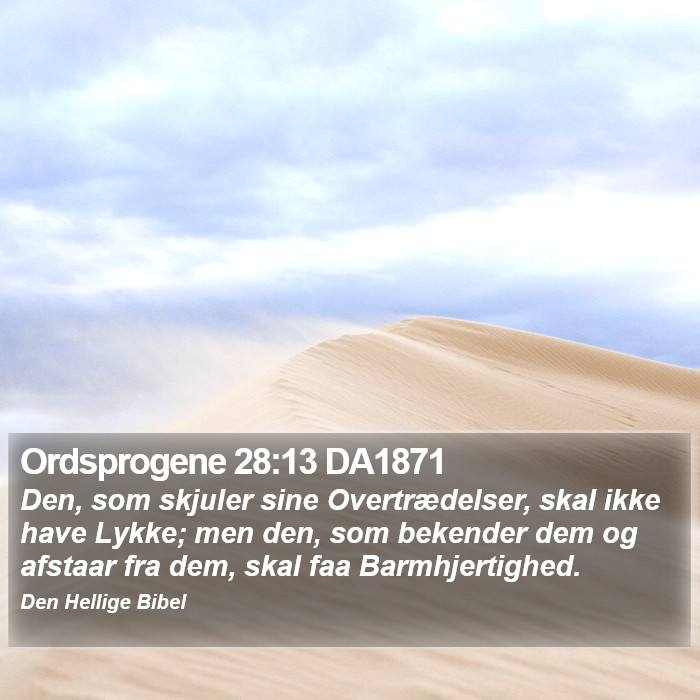 Ordsprogene 28:13 DA1871 Bible Study