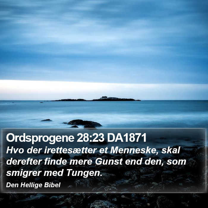 Ordsprogene 28:23 DA1871 Bible Study