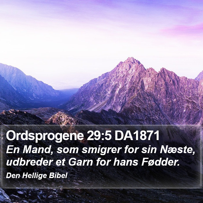 Ordsprogene 29:5 DA1871 Bible Study