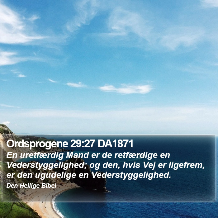 Ordsprogene 29:27 DA1871 Bible Study