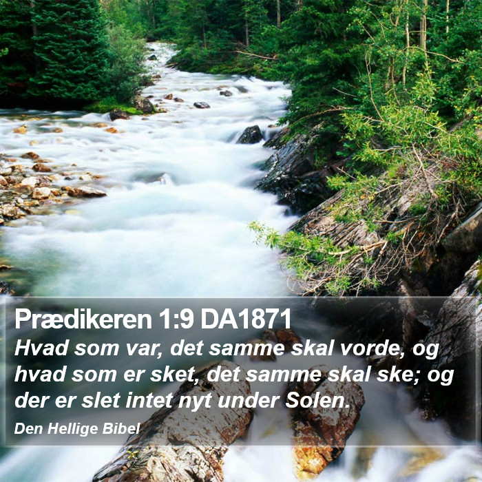 Prædikeren 1:9 DA1871 Bible Study