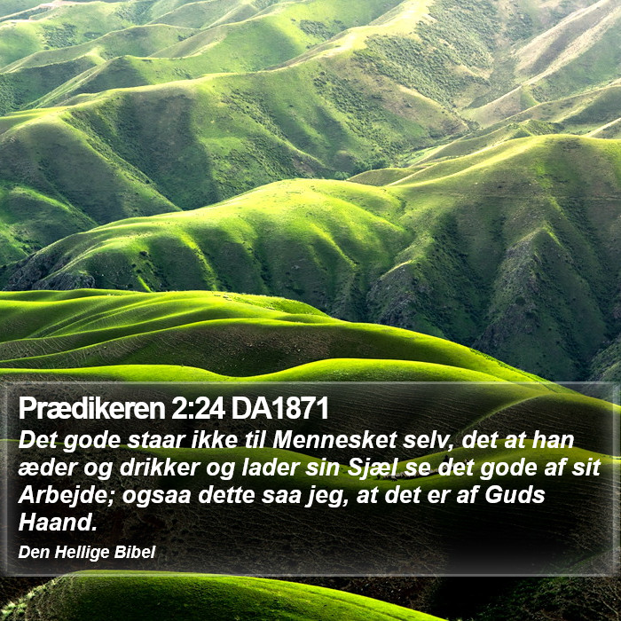 Prædikeren 2:24 DA1871 Bible Study