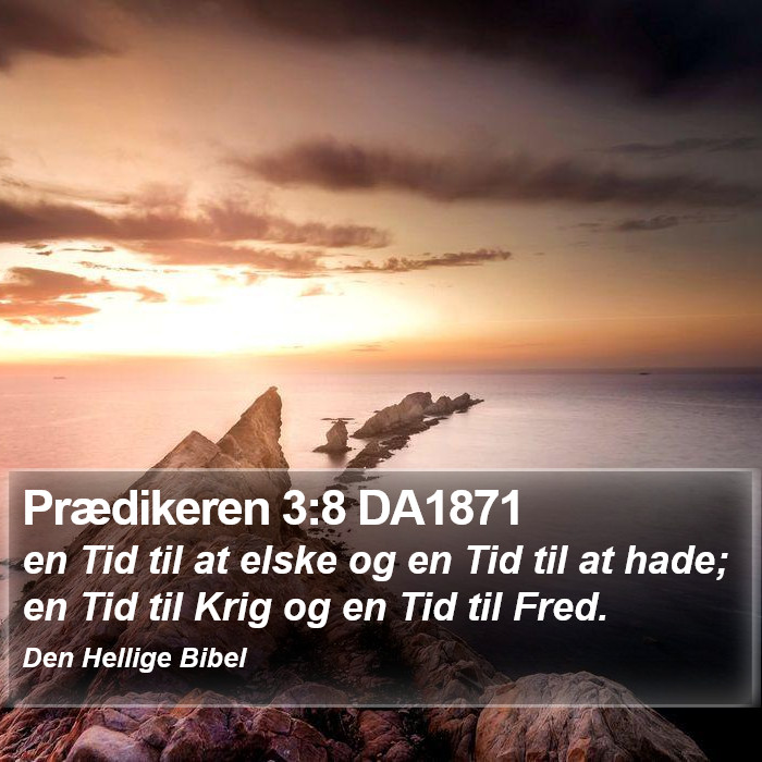 Prædikeren 3:8 DA1871 Bible Study