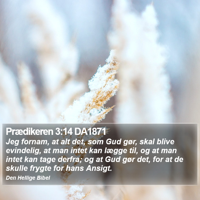 Prædikeren 3:14 DA1871 Bible Study