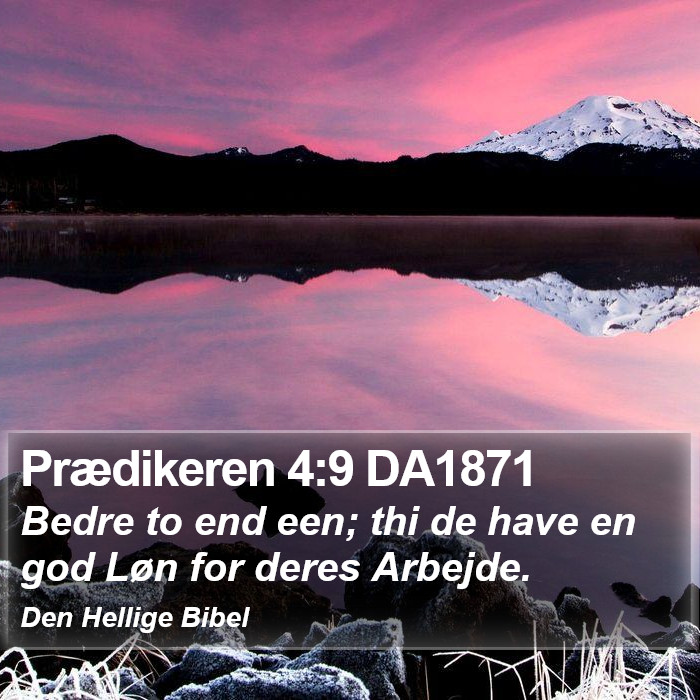 Prædikeren 4:9 DA1871 Bible Study