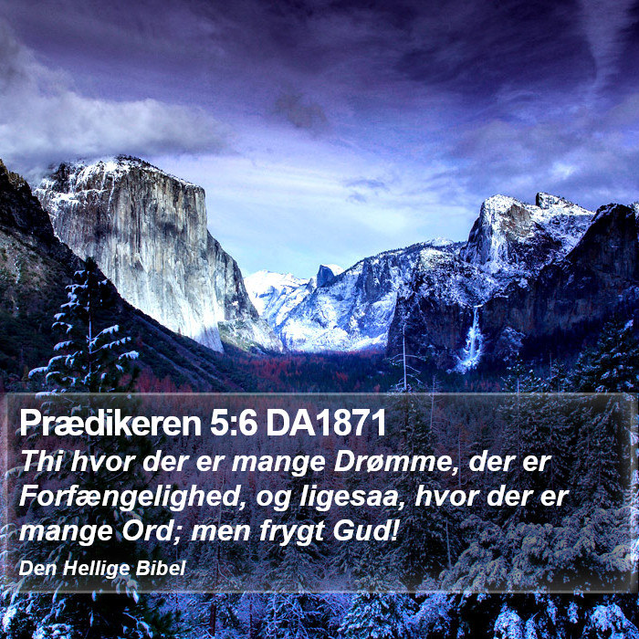 Prædikeren 5:6 DA1871 Bible Study