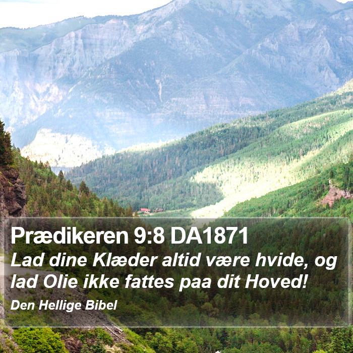 Prædikeren 9:8 DA1871 Bible Study