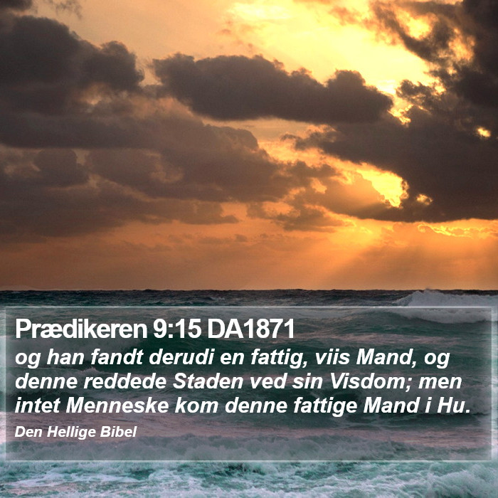 Prædikeren 9:15 DA1871 Bible Study