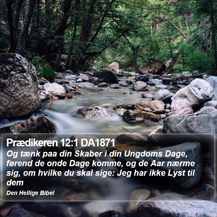 Prædikeren 12:1 DA1871 Bible Study