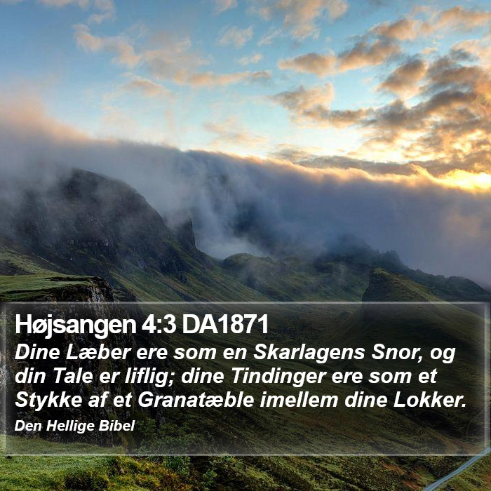 Højsangen 4:3 DA1871 Bible Study