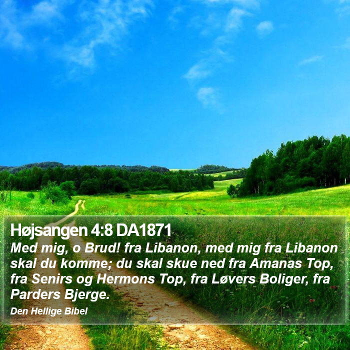 Højsangen 4:8 DA1871 Bible Study